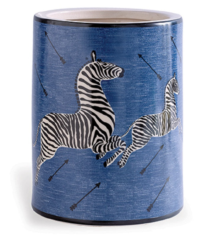 Zebra Blue Ice Bucket