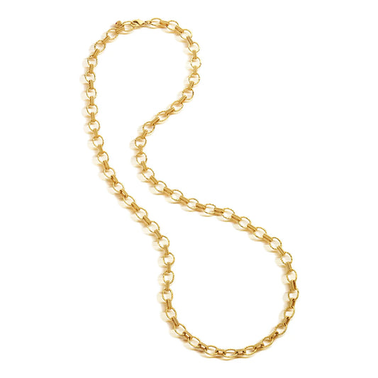 Cleopatra Small Link Necklace, 32" - Gold