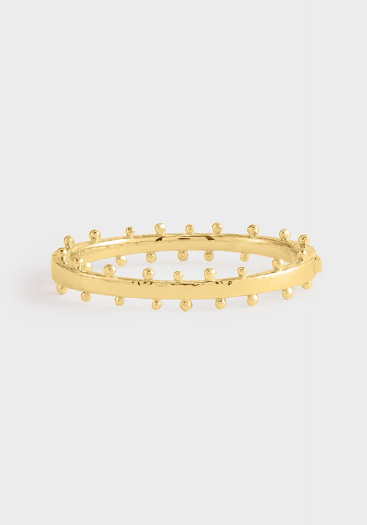 Milos Gold Hinged Bangle