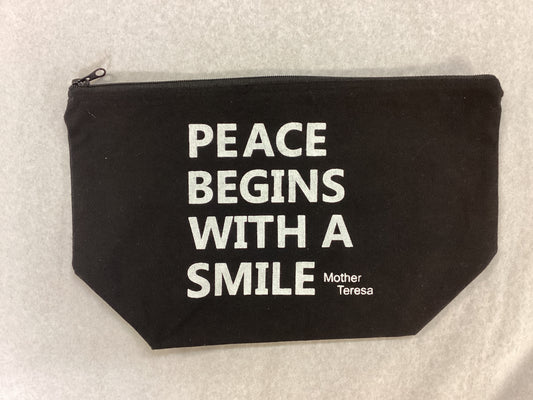 Peace Begins With a Smile Makeup Bag