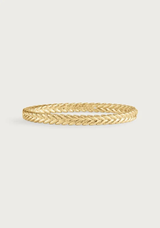 Cheval Braid Hinged Bangle - Thin