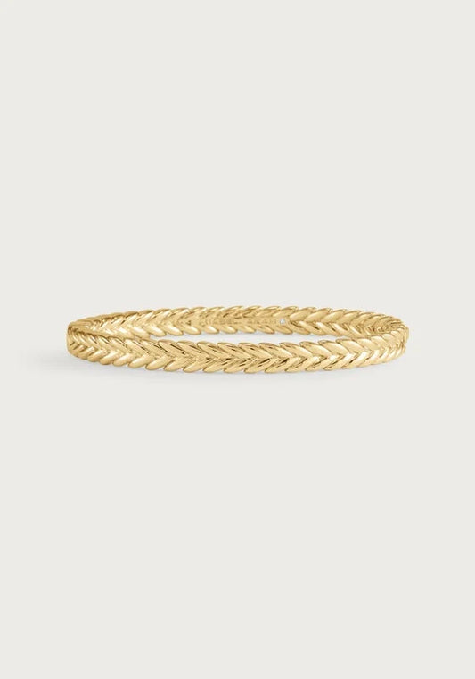 Cheval Braid Hinged Bangle - Thin