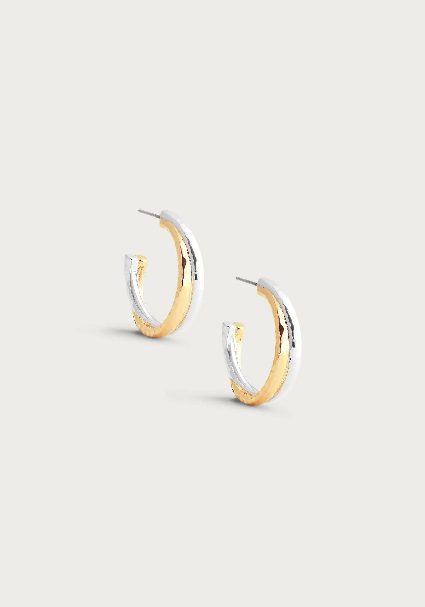 Farrier Mixed Metal Hoop Earrings