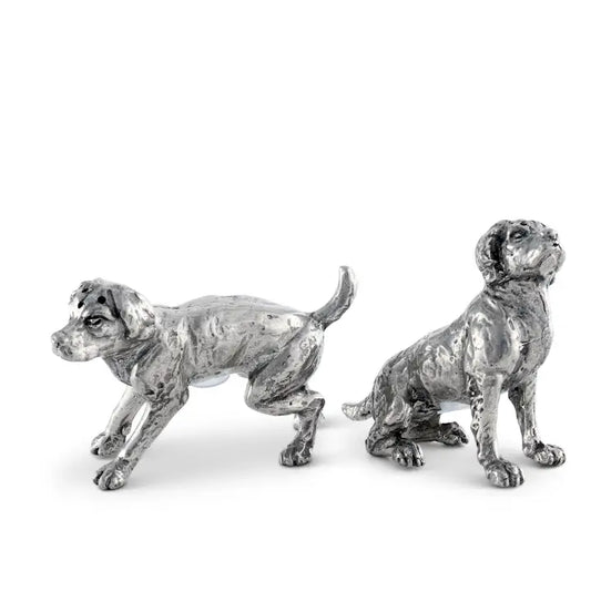 Pewter Spaniel Salt & Pepper Set