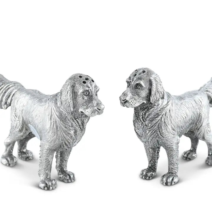 Pewter Retriever Salt and Pepper
