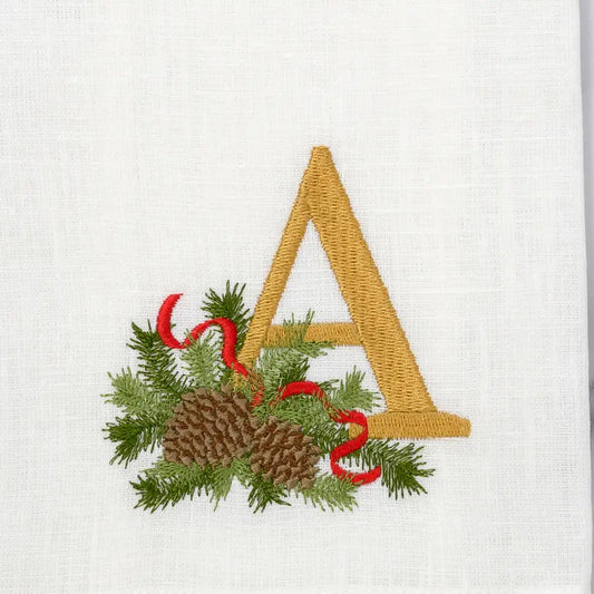 Winter Pine Monogram Towel