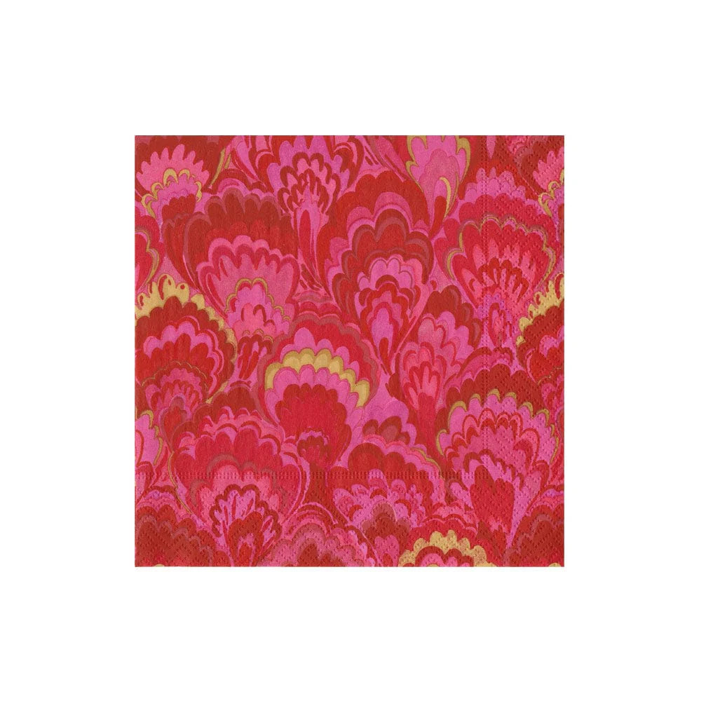 Marbled Ceramica Red & Fuchsia Napkins