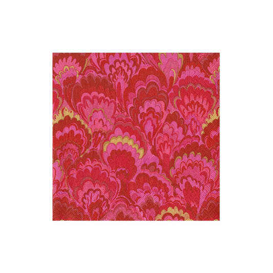 Marbled Ceramica Red & Fuchsia Napkins