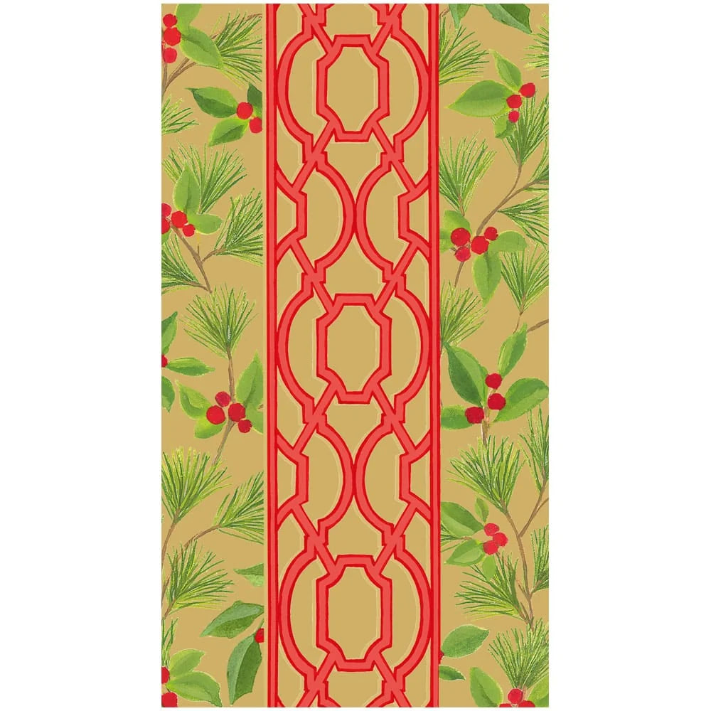 Knots And Greenery Gold Napkins