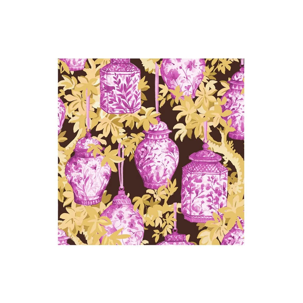 Ginger Jars Plum/Chocolate Napkins