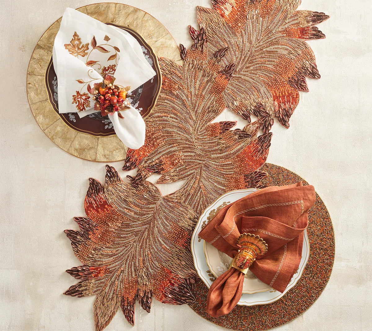 Cornucopia Napkin Ring, Set of 4