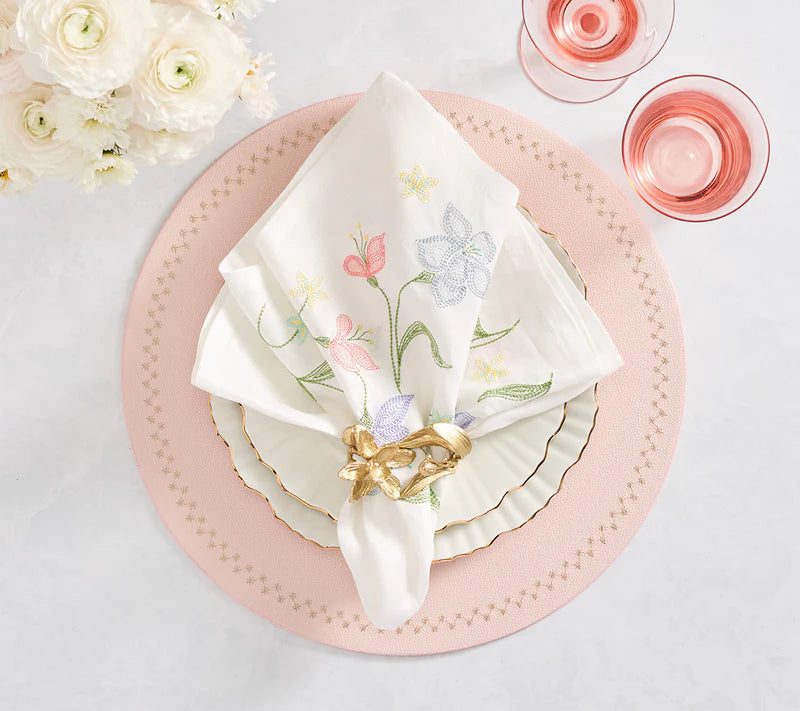 Orchid Napkin Ring in Gold