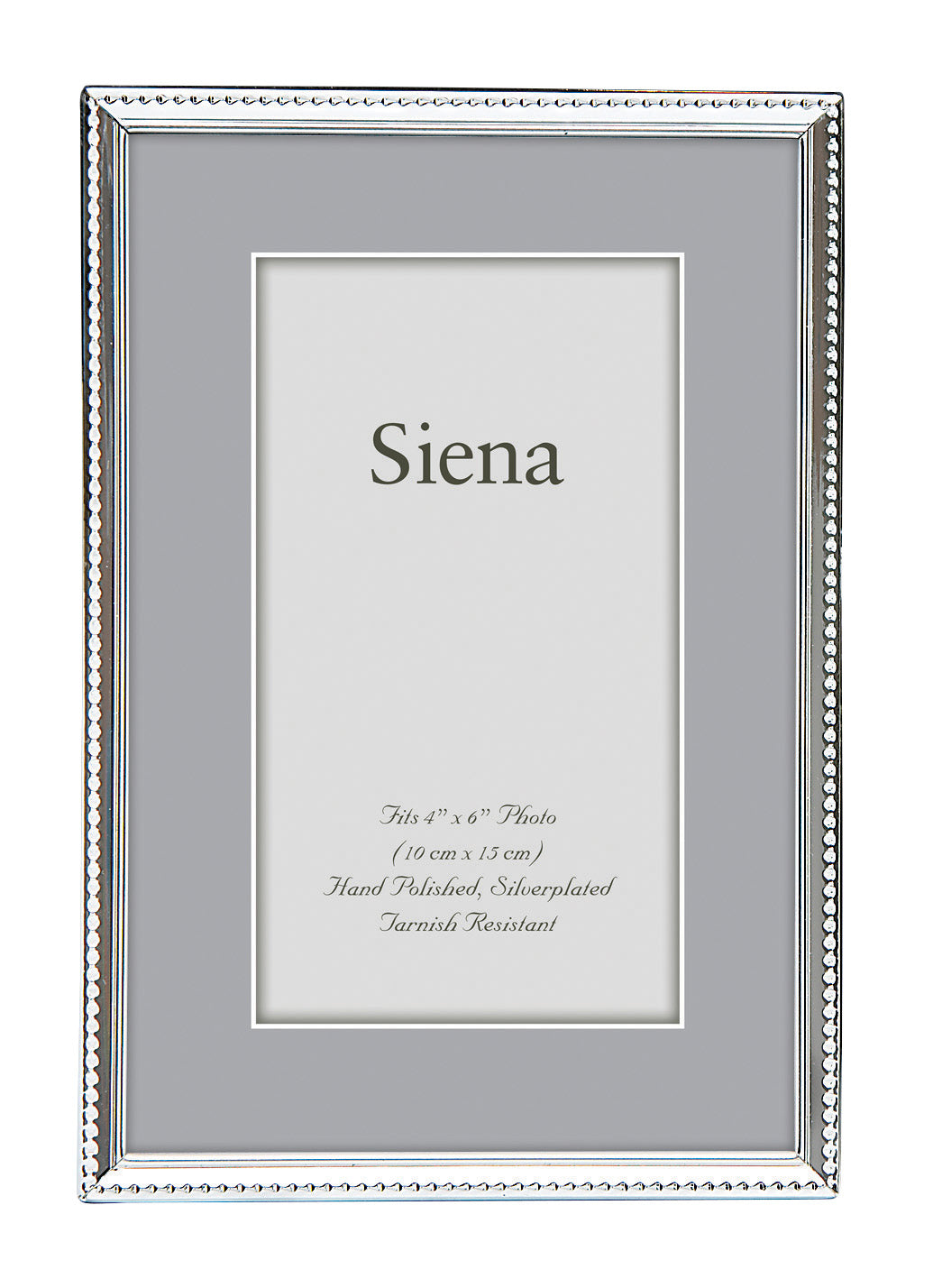 Narrow Bead Silverplate Frame