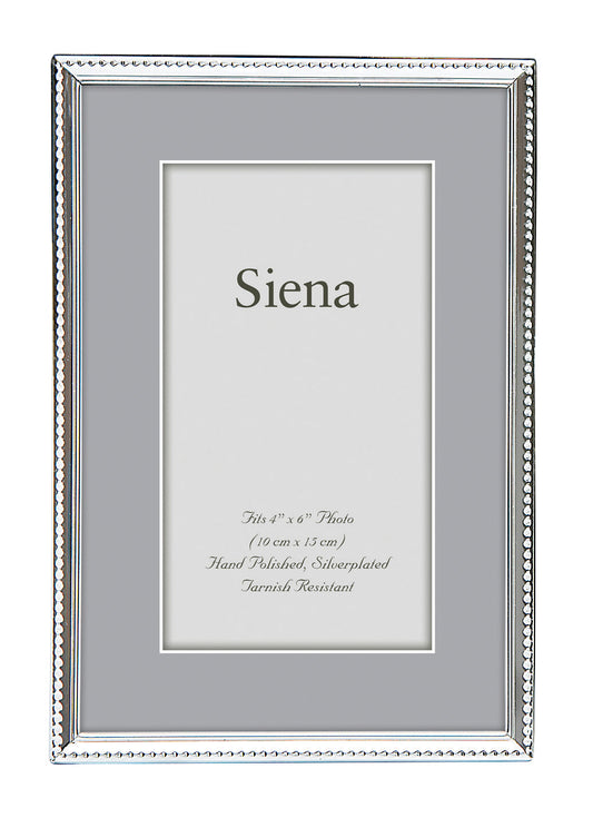Narrow Bead Silverplate Frame