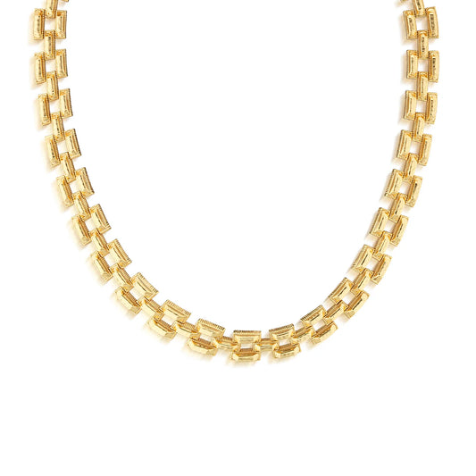 Pathway Petite Link Necklace, 17" - Gold