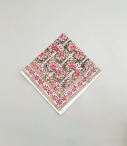 Green Pink Blue Napkin Set of 4