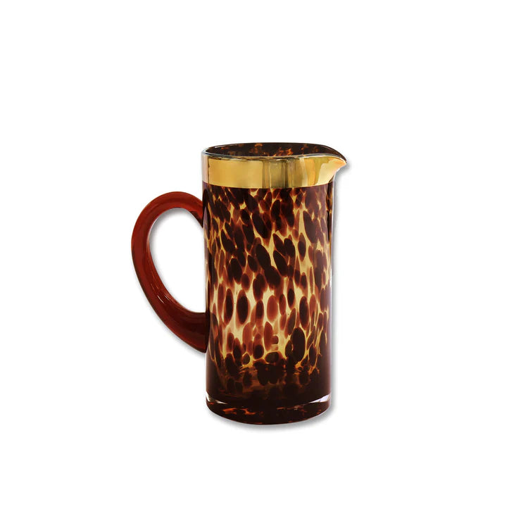 Glass Tortoise and Gold Pitcher