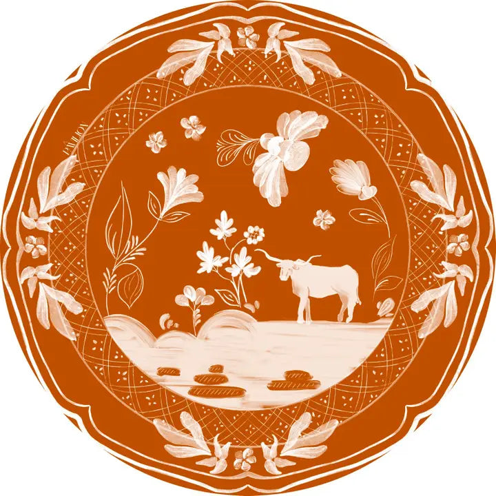 Austin Longhorn Paper Plates