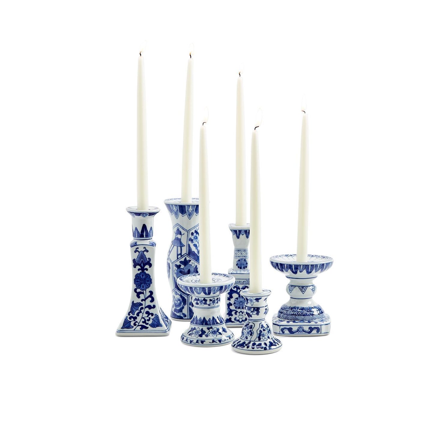 Canton Collection Blue and White Candleholder
