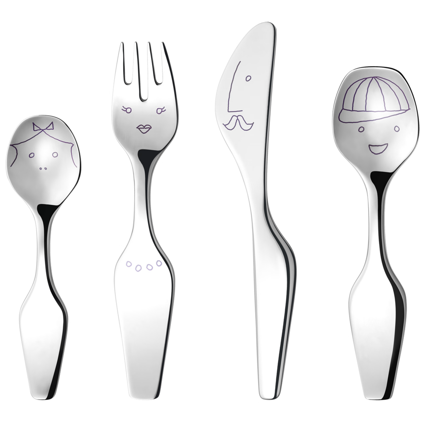 ALFREDO The Twist Family 4 pc cutlery set