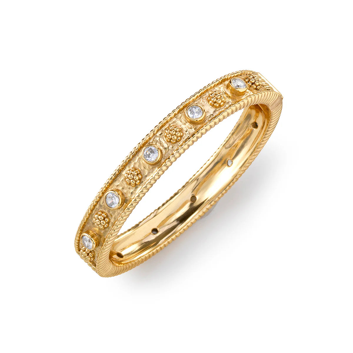 Berry Gem Classic Hinged Bangle - Clear Cubic Zirconia