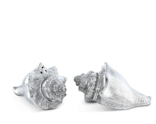 Pewter Conch Shells Salt & Pepper Set