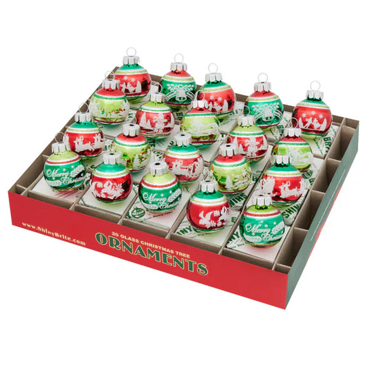 Holiday Splendor 20 Count 1.25" Signature Flocked Rounds
