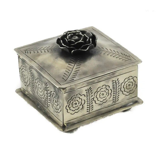 Square Stamped Rose Box
