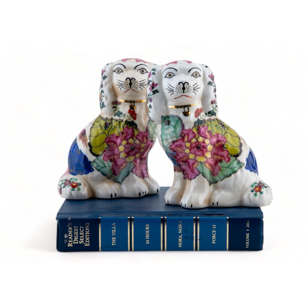 Staffordshire Small Dog Lamp Pair