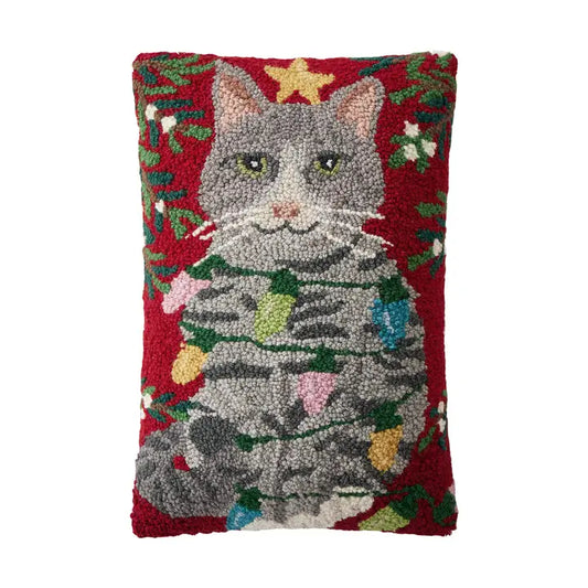 Christmas Cat Hook Pillow