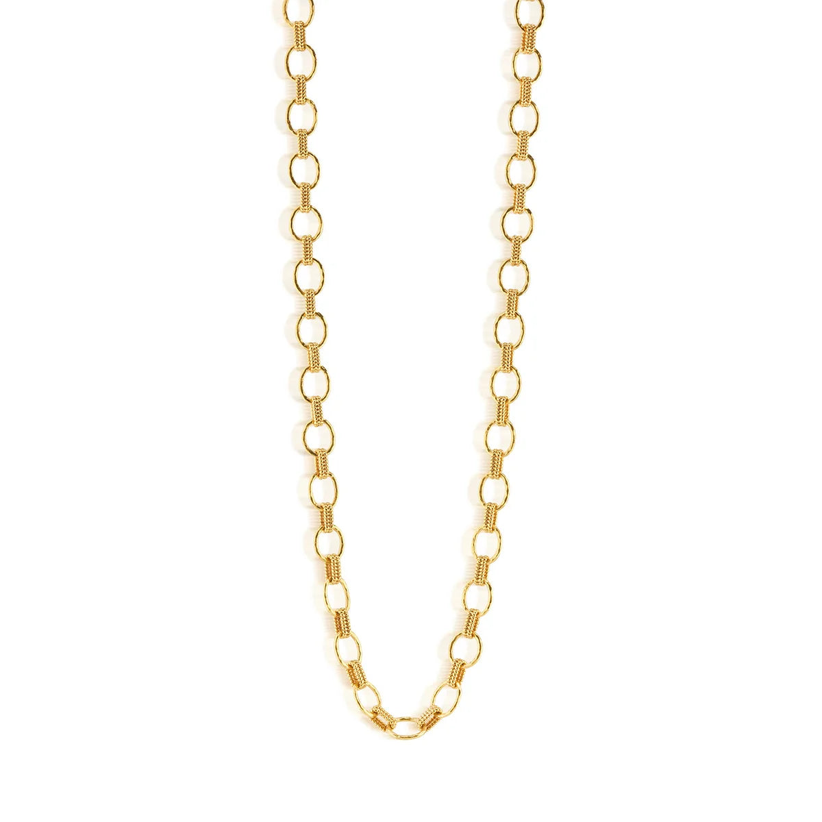 Cleopatra Small Link Necklace, 32" - Gold