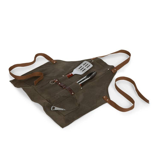 BBQ Apron with Tools & Bottle