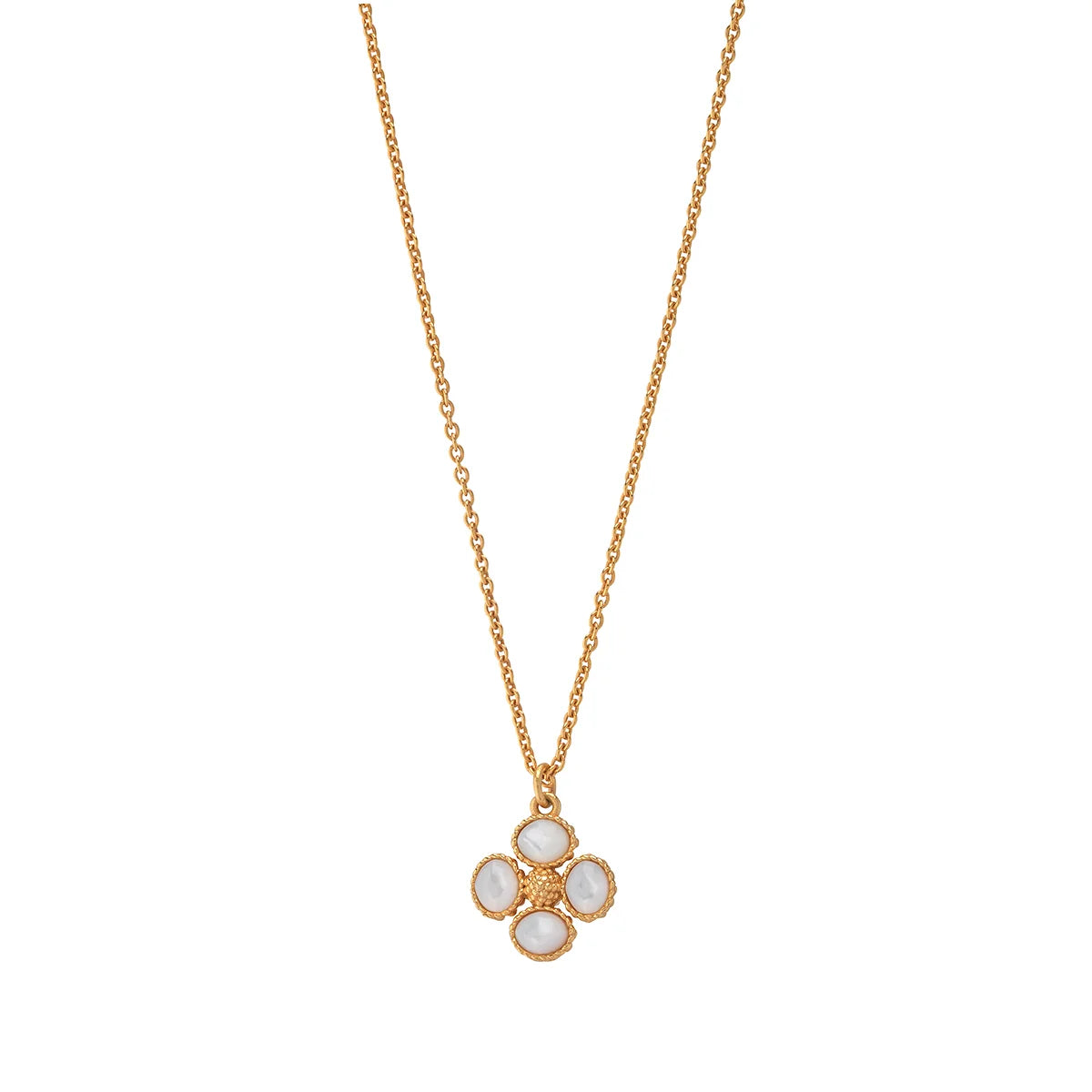 Berry Clover Double Sided Charm Necklace, 16"+2"