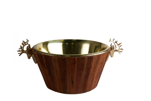 Champagne Cooler w/ Brass Stags Head