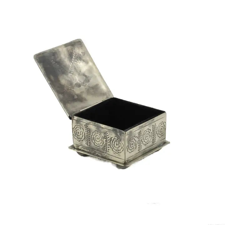 Square Stamped Rose Box