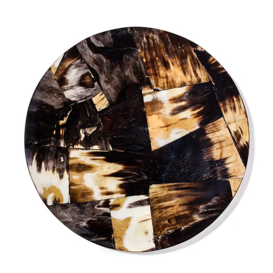 Horn Veneer Round Centerpiece