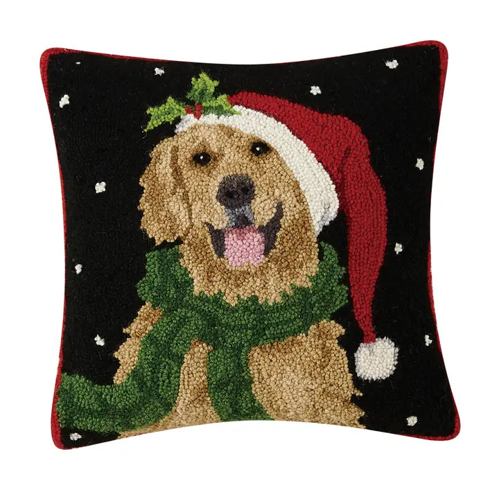 Peking Handicraft Santa Golden Retriever Hook Pillow - Thumbnail 2