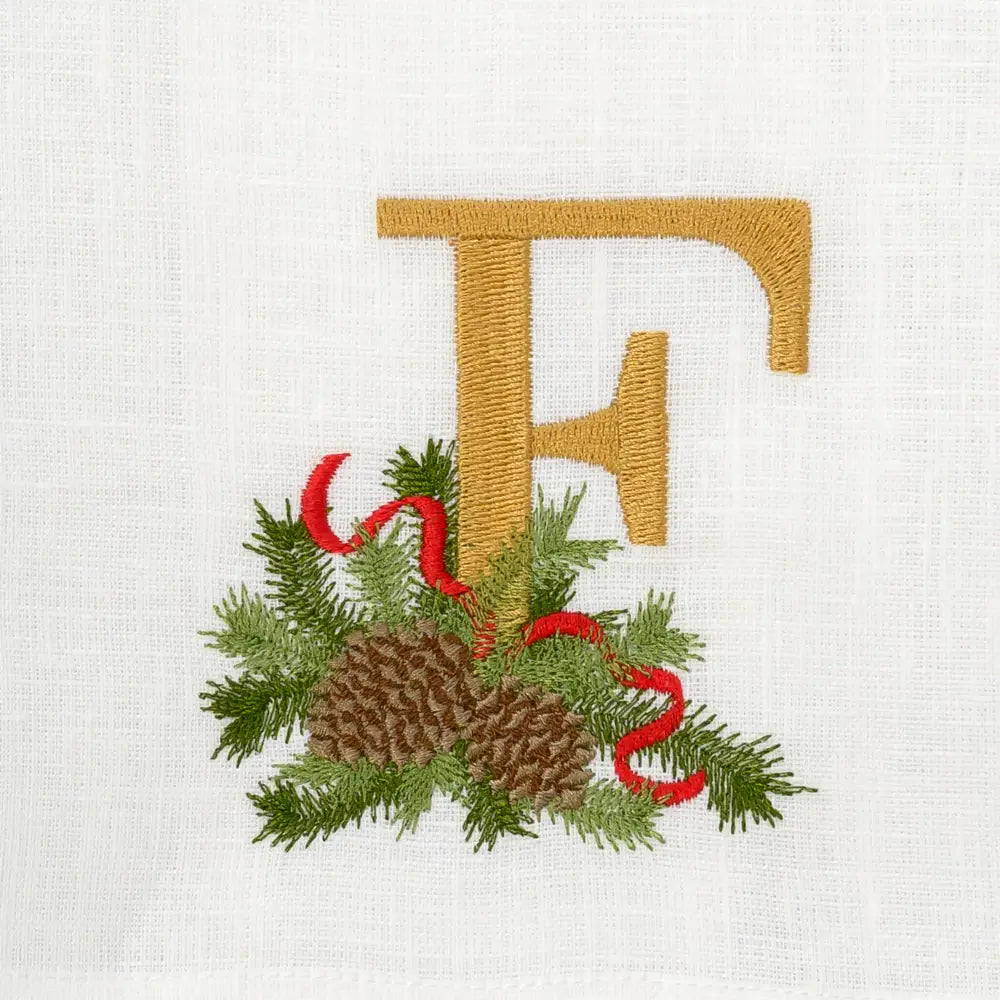 Winter Pine Monogram Towel