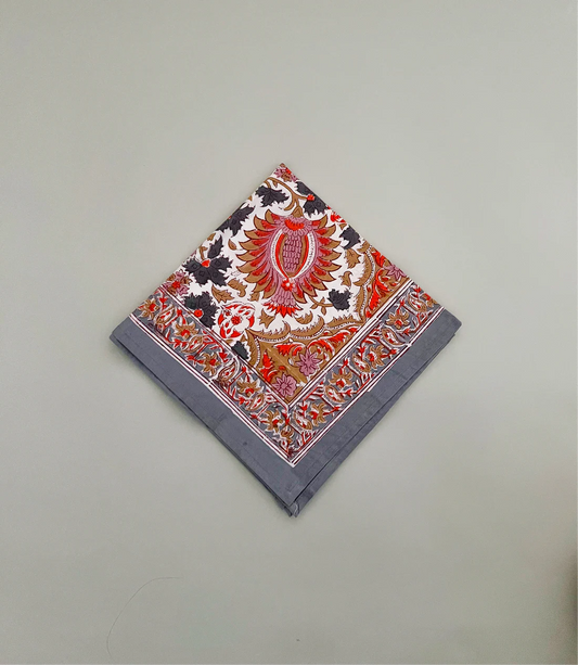 Fall Block Print Napkin Set of 4