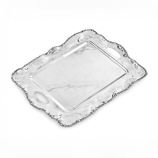 ORGANIC PEARL Kristi Medium Rectangular Tray with Handles