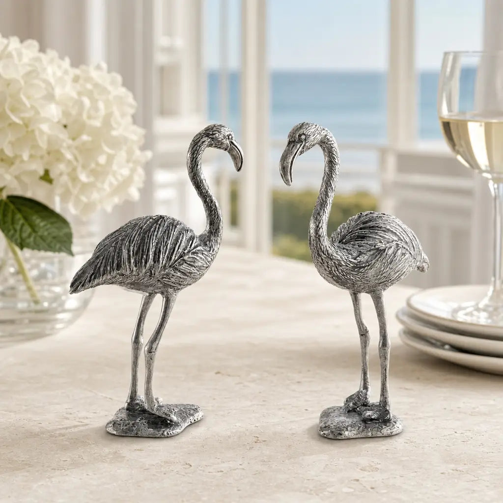 Pewter Flamingos Salt & Pepper Set