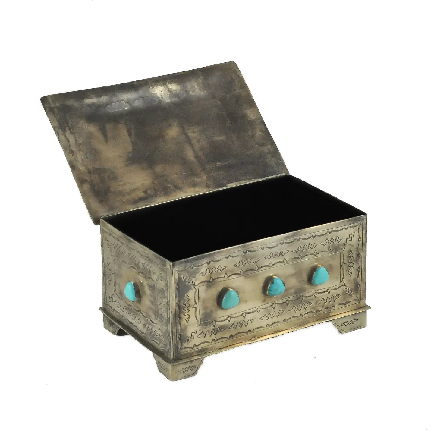 9 Stone Box with Turquoise