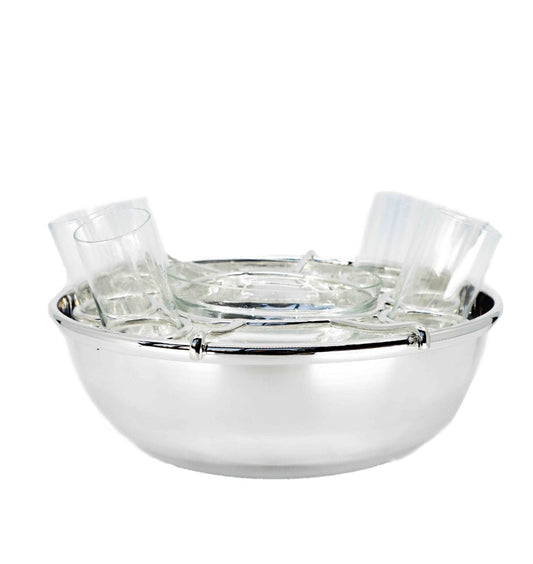 Caviar Server with 6 Vodka Glasses