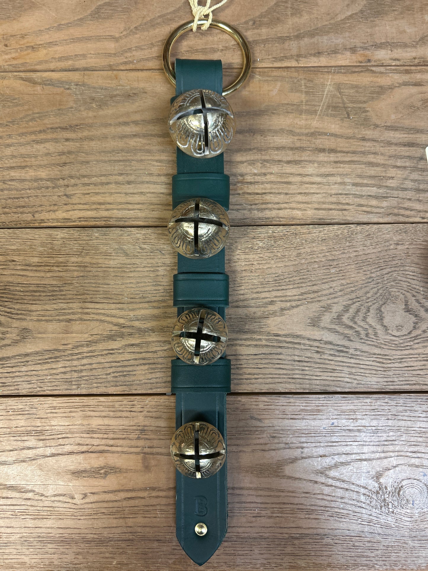 4 Graduated Solid Brass Bells on 2-Ply Strap