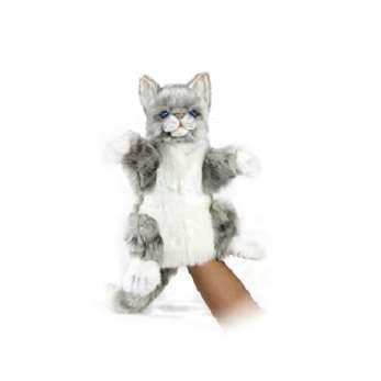 Cat Grey Puppet 13"