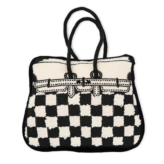 Doodles Handbag Shaped Throw Pillow