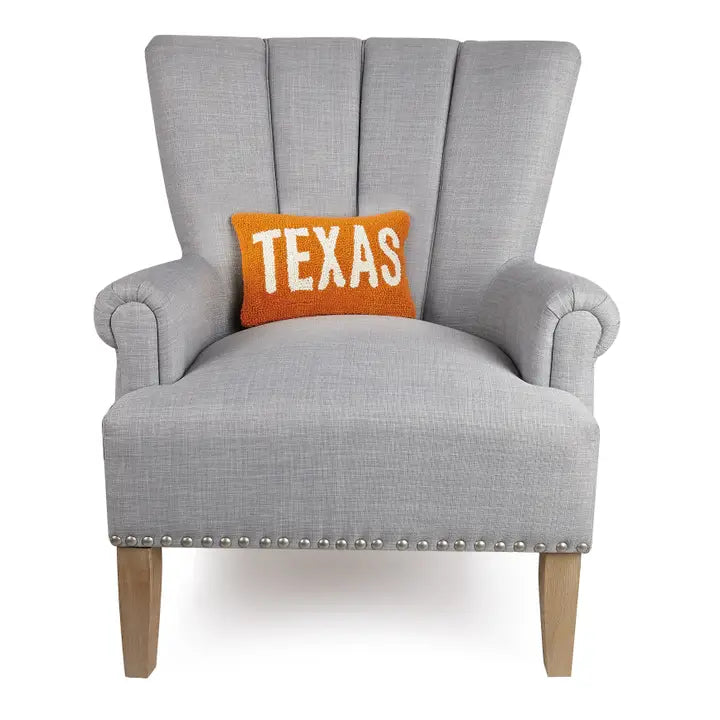 Texas Orange & White Pillow
