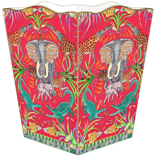 Pink Jungle Wastepaper Basket