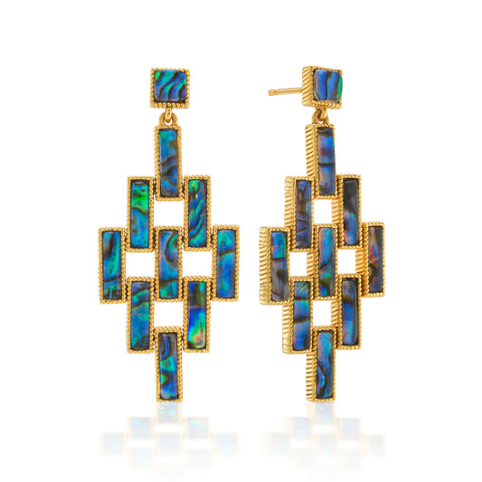 Pathway Post Drop Earrings - Abalone