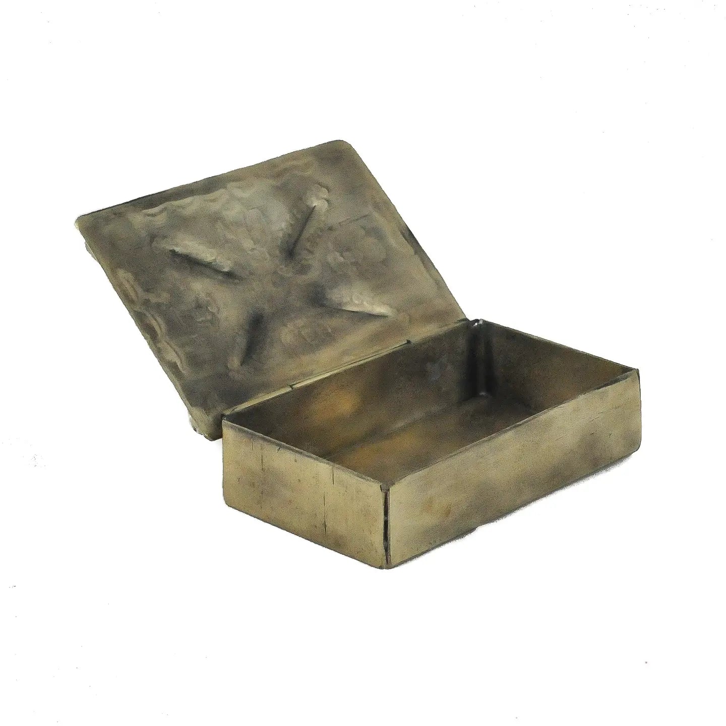 Stamped Repousse Box with Turquoise